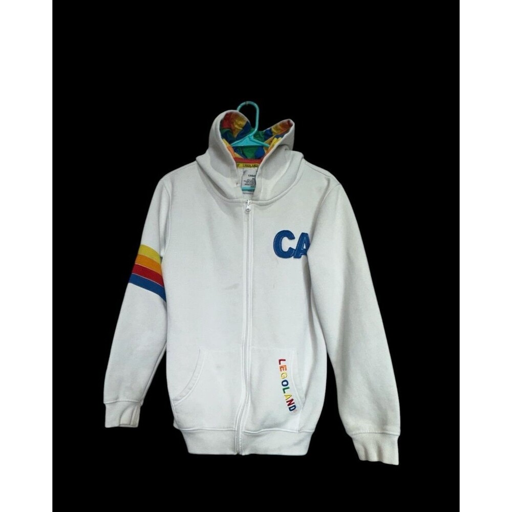 Legoland Official Licensed Zip Up Hoodie Jacket Sz Medium California Rainbow